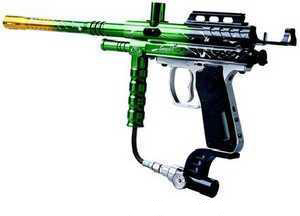 A Spyder Flash LCD paintball gun